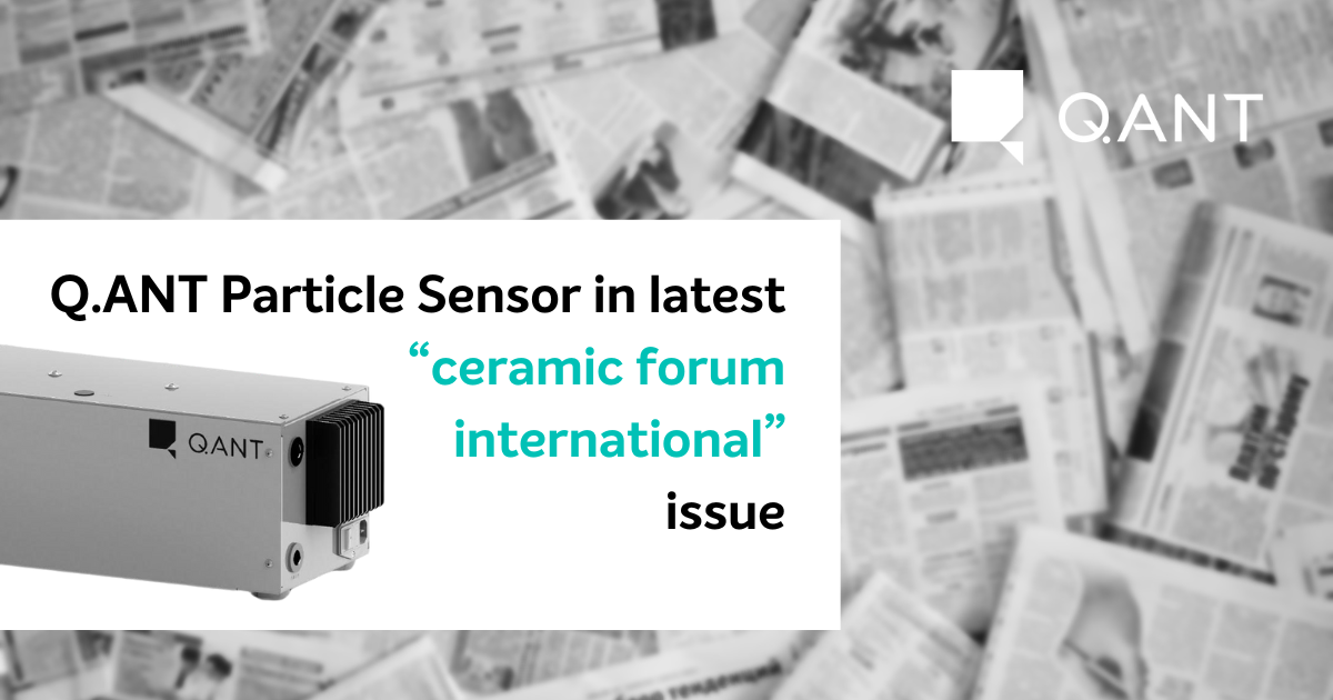 CFI article about Q.ANT Particle Sensor available in February issue - Q.ANT
